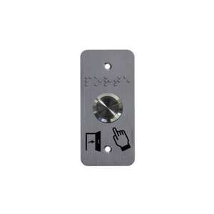 Bouton poussoir acier inoxydable diam 19mm NO/NF braille