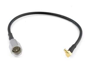 Cordon MMCX coudé vers FME mâle 20 cm en RG174